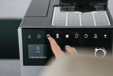 Melitta CI Touch - Plně automatický espresso kávovar s mléčným systémem, espresso kávovar s integrovaným mlýnkem na kávu a napěňovačem mléka, kupř. na espresso nebo cappuccino, stříbrná