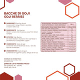 ERBOTECH Goji Berries 200 g, bobule goji s vysokým obsahem vitamínů, sušené ovoce bez cukru a síry, přírodní superpotraviny a bohaté na energii, Made in Italy Dehydrované produkty Naty Shop