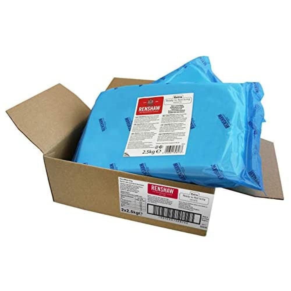 Extra Fondant White 5 kg - Extra elastický fondant s vanilkovou příchutí, ideální pro potahování dortů - Bílý - 5 kg Cukrová pasta Naty Shop Default Title