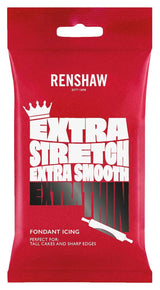 Extra Fondant Black 1kg - Extra elastický fondant s vanilkovou příchutí, ideální na potahování dortů - Black - 1kg Cukrová pasta Naty Shop Single