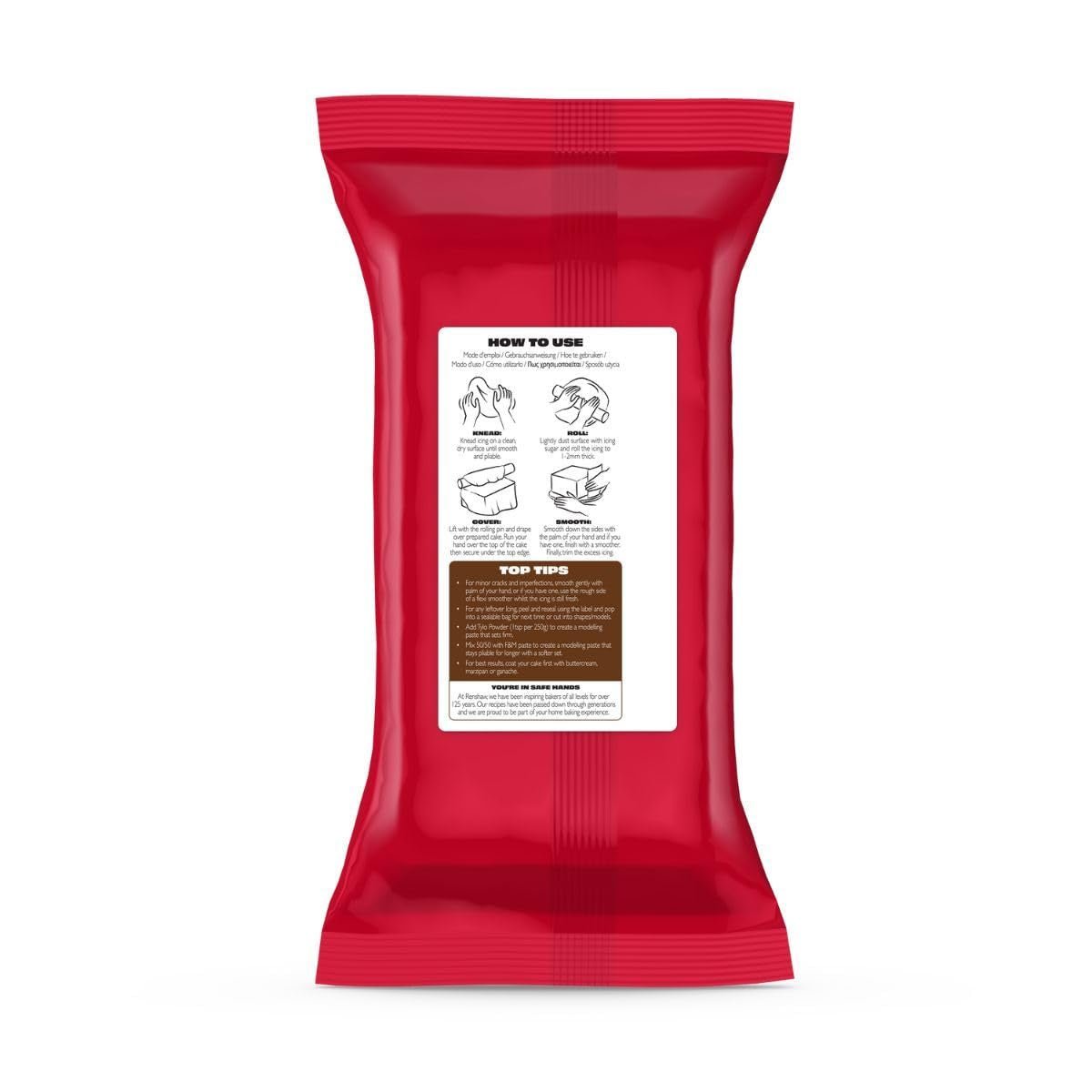 Extra Fondant Chocolate Brown 1kg - Extra elastický fondant s vanilkovou příchutí, ideální na potahování dortů - Čokoládově hnědý - 1kg Cukrová pasta Naty Shop