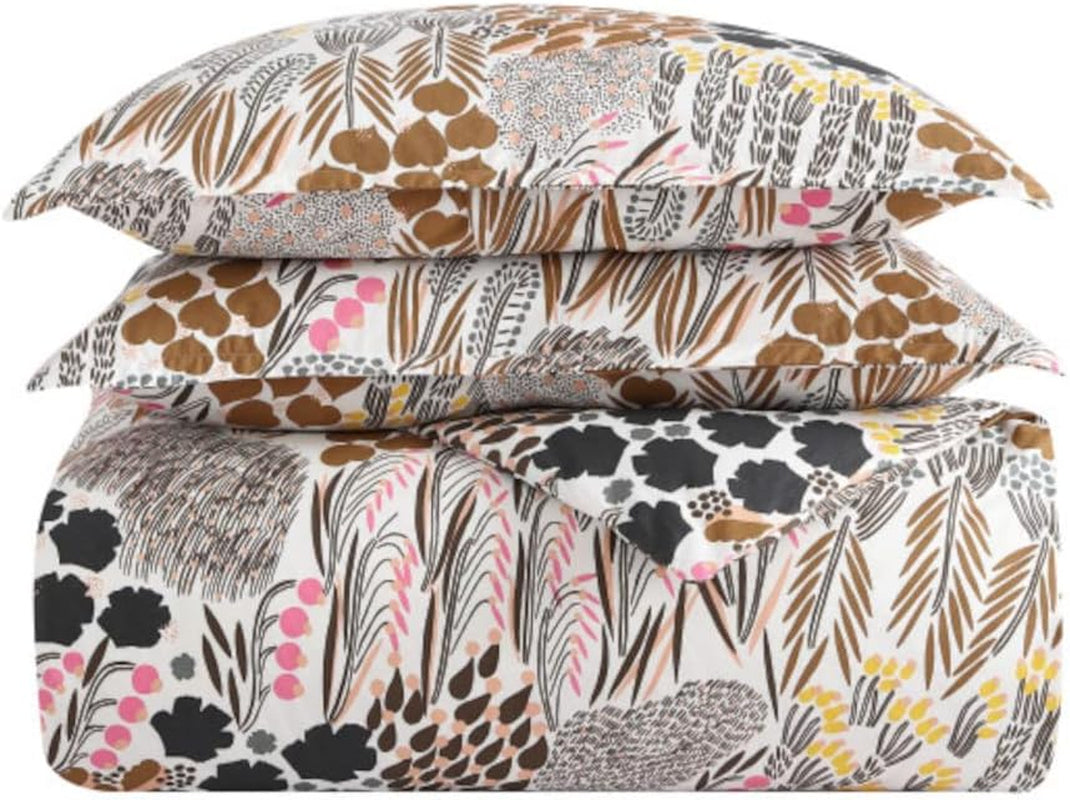 MARIMEKKO Queen ložní souprava, bavlněné perkálové povlečení s odpovídajícími povlaky na polštáře, celoroční domácí dekorace (Pieni Letto, vícebarevné, královna postel) Naty Shop Peřiny a přikrývky