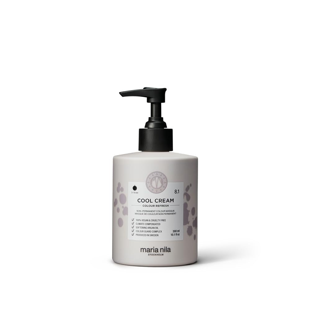 Maria Nila Color Refresh 300 ml - Vyživující barevná bomba obsahující dočasné barvicí pigmenty, které rychle osvěží barvu vlasů. 100% vegan. Bez sulfátů a bez parabenů. Barva na vlasy Naty Shop Cold cream