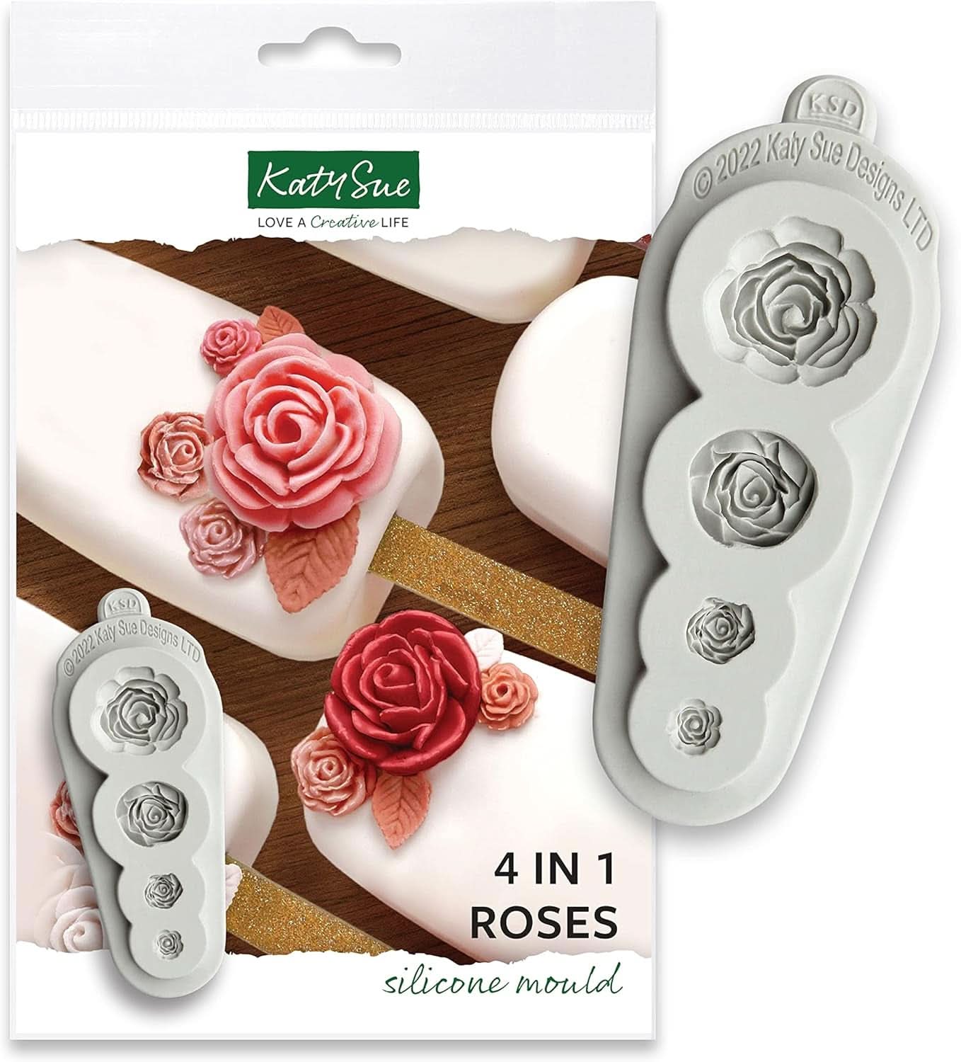 Katy Sue, Silikonová forma 4 Roses Kitchen Naty Shop