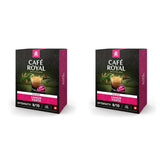 Café Royal Lungo Forte 36 Kapsel pro Nespresso Kaffee Maschine - 8/10 Intensität - UTZ-zertifiziert Kaffeekapseln aus Aluminum (Backung mit 2)