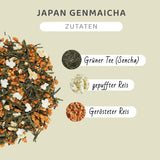 Genmaicha japonský zelený čaj s praženou rýží, 50 % Kagoshima Sencha, prémiový sypaný zelený čaj, tradiční směs, bez přidaných příchutí, 100 g | Wondertea Japonský zelený čaj Genmaicha