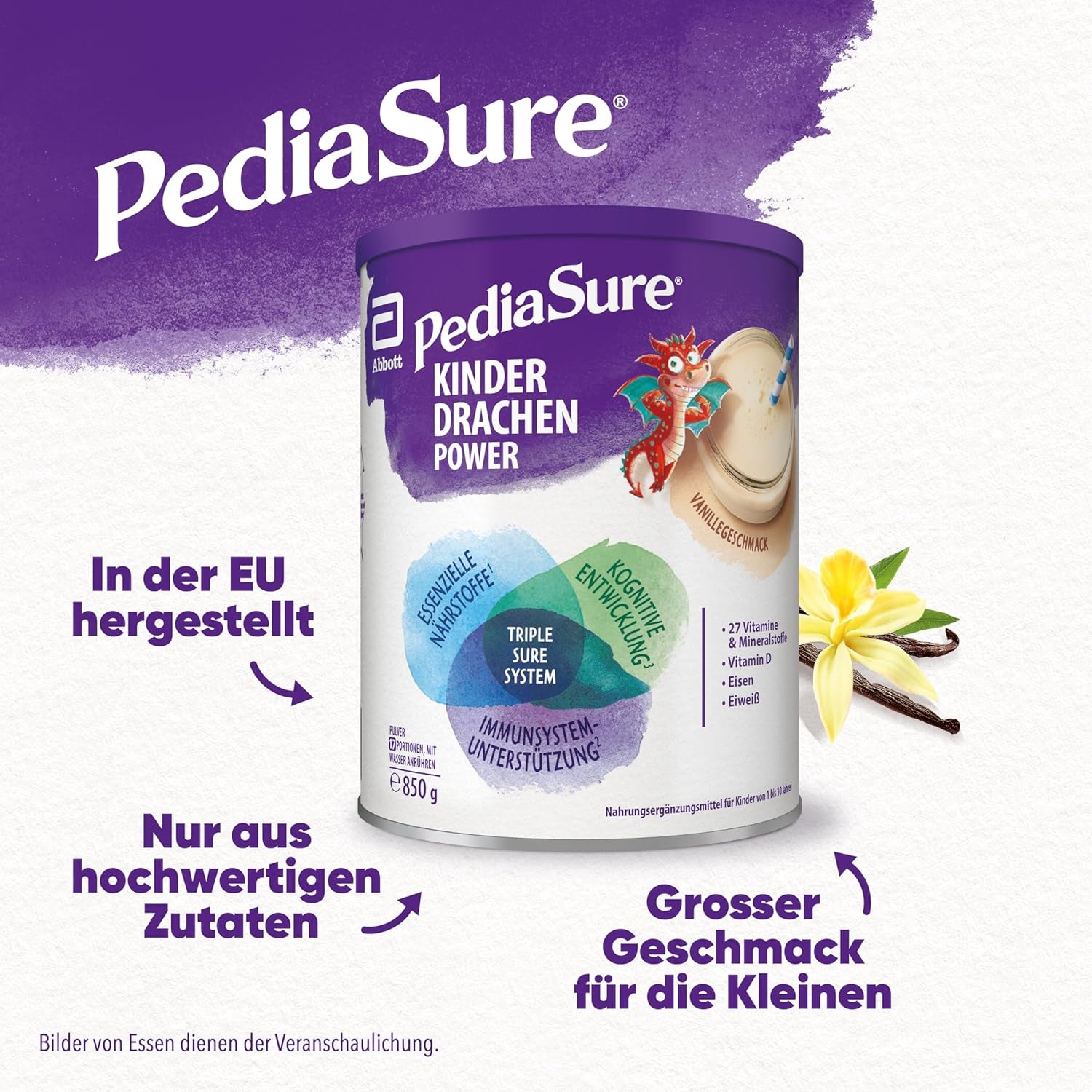 Pediasure Dragon's Power, Doplněk výživy pro děti od 1 roku, 27 vitamínů a minerálů Naty Shop