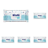 Kindii Natural Balance vlhčené ubrousky pro miminka – (1 x 60 ks) Vlhčené ubrousky pro miminka a děti – Ochranné, Aloe Vera, Jemná vůně – 60 ks.