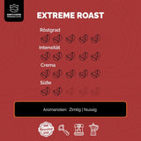 KING'S COFFEE - EXTREME ROAST - Espresso Intenso zrna - velmi nízká kyselost - malodávkové pražení z Itálie - kávová zrna pro plně automatické stroje a portafiltrační stroje - 1 kg
