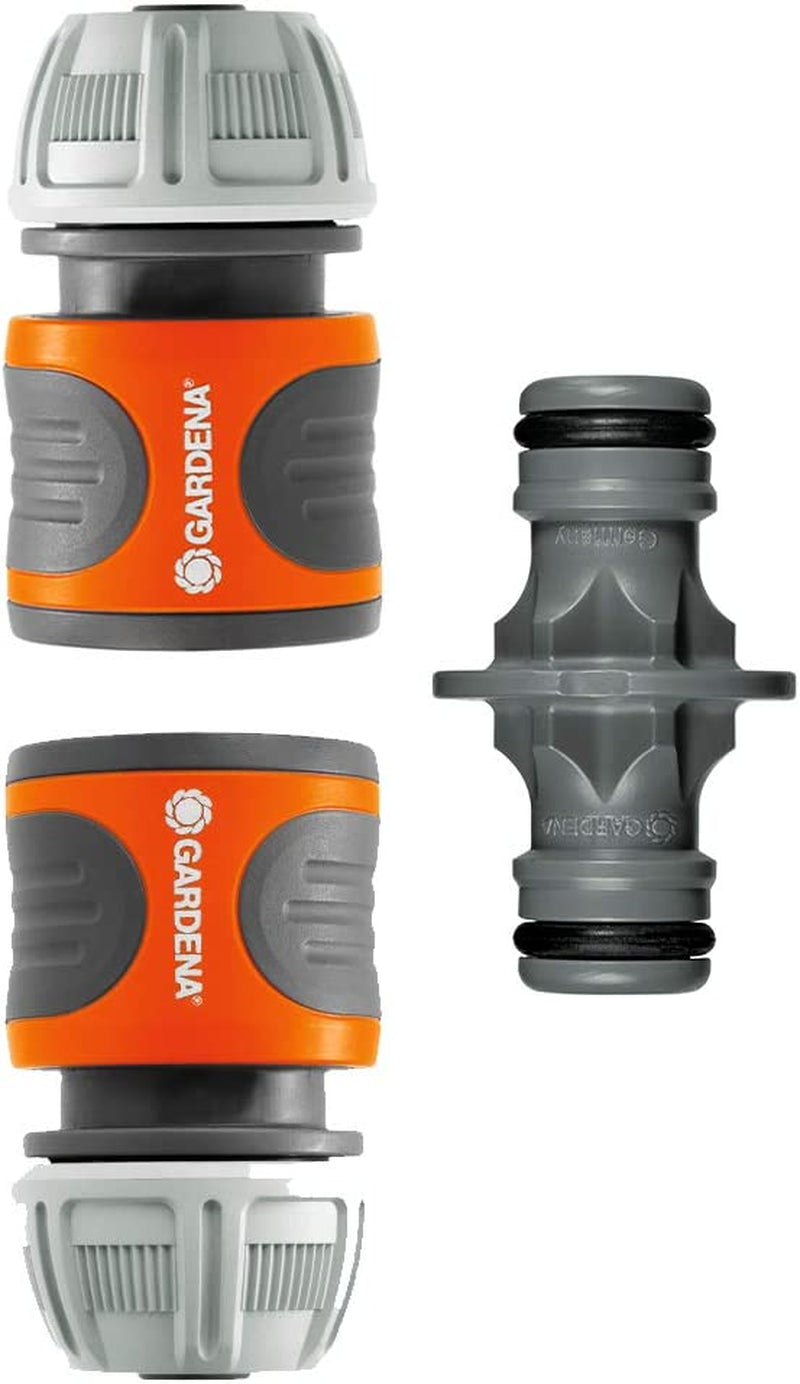 Sada spojek Gardena: Hadicová spojka pro prodloužení o 13 mm (1/2 palce) a 15 mm (5/8 palce) i při vysokém tlaku vody, snadná montáž (18283-20)