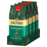 Jacobs Krönung smetana, celozrnná káva, balení 4 ks (4 x 1000 g)