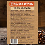 COFFEE CRUISE Sweet Brazil Brasilianische Kaffeebohnen 1kg - Mittlere Röstung - Aroma Kakao und Schokolade - Für All Kaffeemaschinen - 100% Arabic