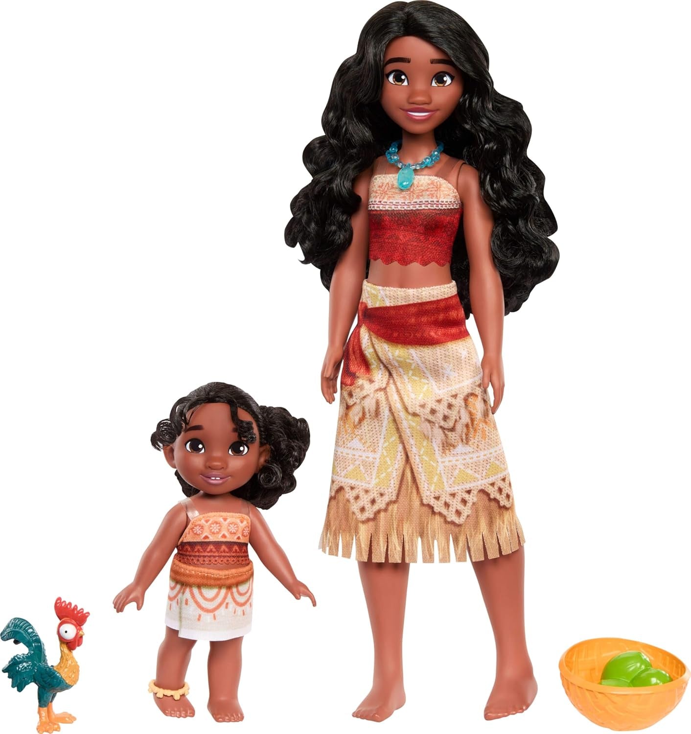 Módní panenka Mattel Disney Moana JBT41 Simea s příslušenstvím ke kotníku, 5 kloubovými klouby a odnímatelným oblečením Hračka inspirovaná filmem JBT41