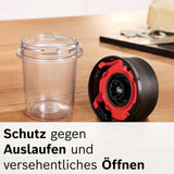 Bosch Standmixer Vitapower Serie 4 MMB6177S, Edelstahl-Klingen Made in Germany, 1,5L Thermosafe Glasbehälter, 0,6L To-Go-Flasche, Stopfer, Universalzerkleinerer, 30 000 U/Min, 1200 W, Silver Kitchen Naty Shop