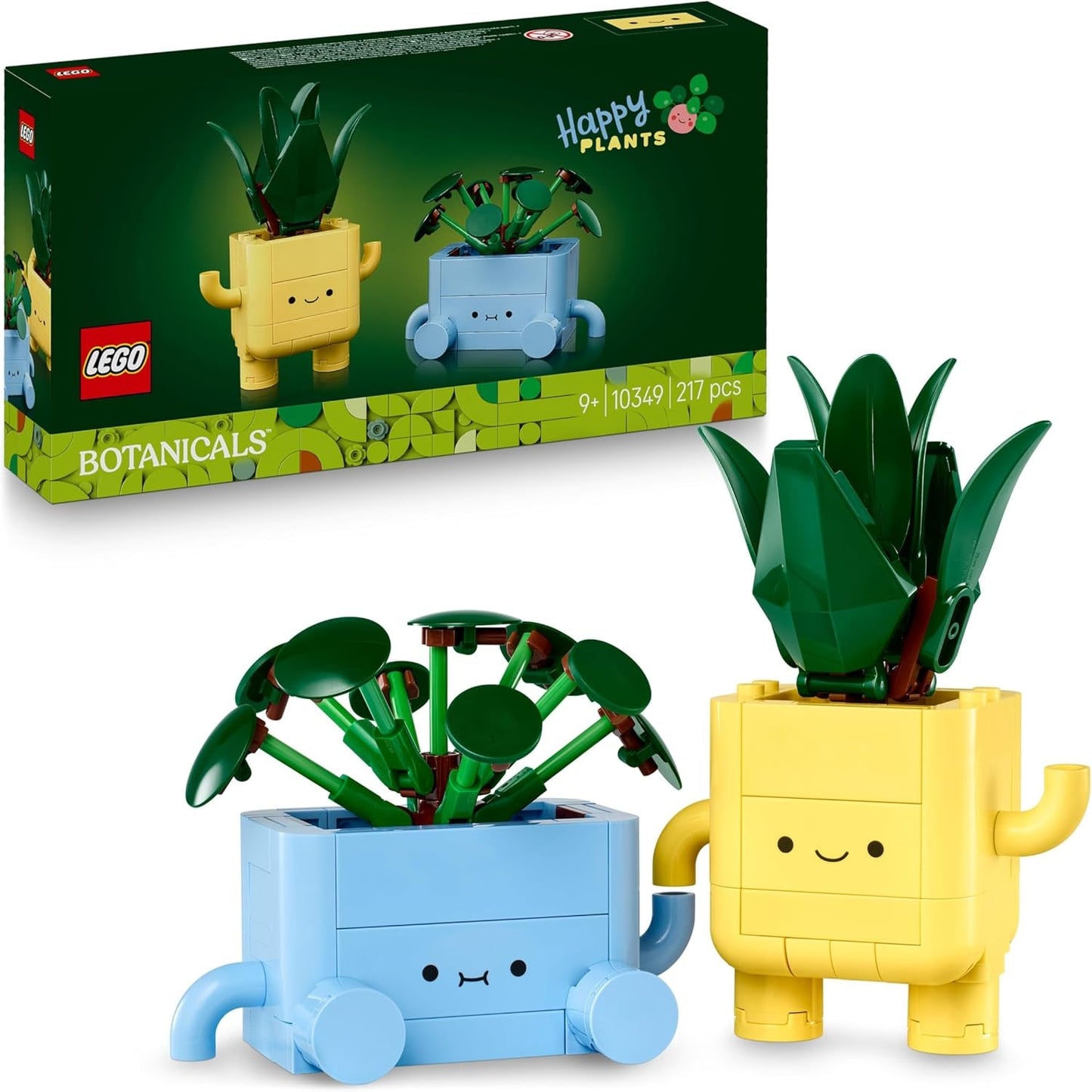 LEGO Botanicals Happy Plants - DIY sada pro děti se 2 umělými květinami a 2 barevnými květináči s kreslenými obličeji - Nápad na dárek pro dívky od 9 let - 10349 Stavebnice Besuche den LEGO-Store Výchozí název