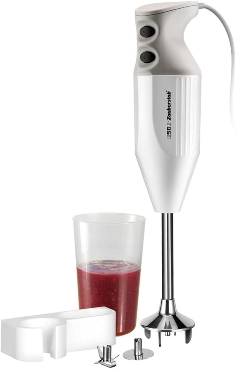 Esge-Zauberstab M 122 S, Stabmixer Weiß, Mit Zubehör, Bis 14 000 U/Min, 90310 Kitchen Naty Shop
