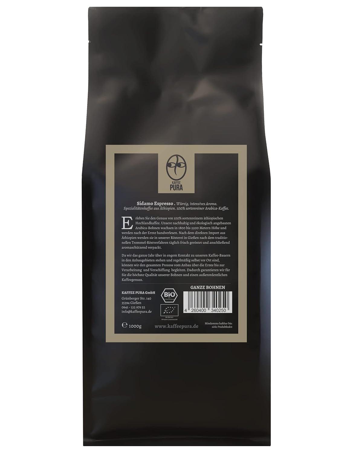 Sidamo-bio Espresso celá zrna 1000g