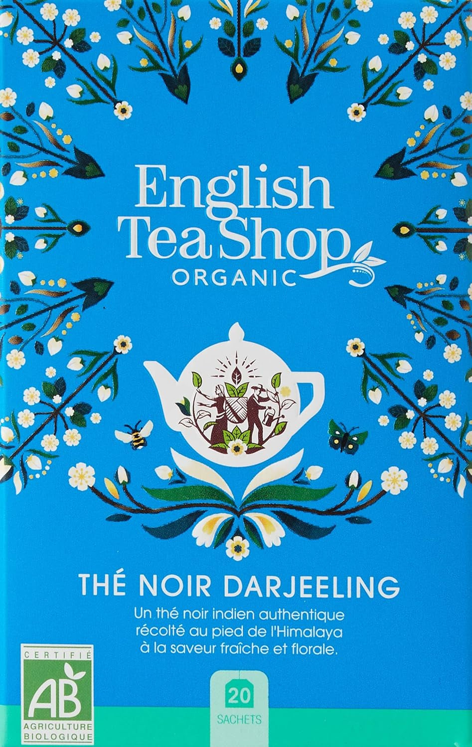 ETS - černý čaj Darjeeling, BIO, 20 čajových sáčků (balení po 2)