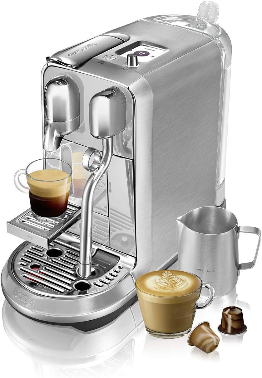 Kávovar na espresso na kapsle Sage Nespresso SNE800BSS Creatista Plus, broušená nerezová ocel