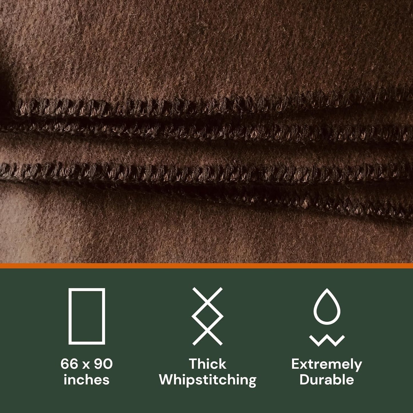 Kempingová deka Woolly Mammoth Woolen Co., extra velká, merino vlna, Perfektní outdoorové vybavení pro bushcraft, kempování, trekking, turistiku, přežití nebo chatovou deku. Hnědá, 168 X 228 Postele a přikrývky Woolly Mammoth Woolen Company