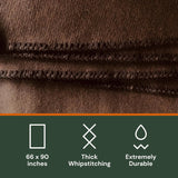 Kempingová deka Woolly Mammoth Woolen Co., extra velká, merino vlna, Perfektní outdoorové vybavení pro bushcraft, kempování, trekking, turistiku, přežití nebo chatovou deku. Hnědá, 168 X 228 Postele a přikrývky Woolly Mammoth Woolen Company