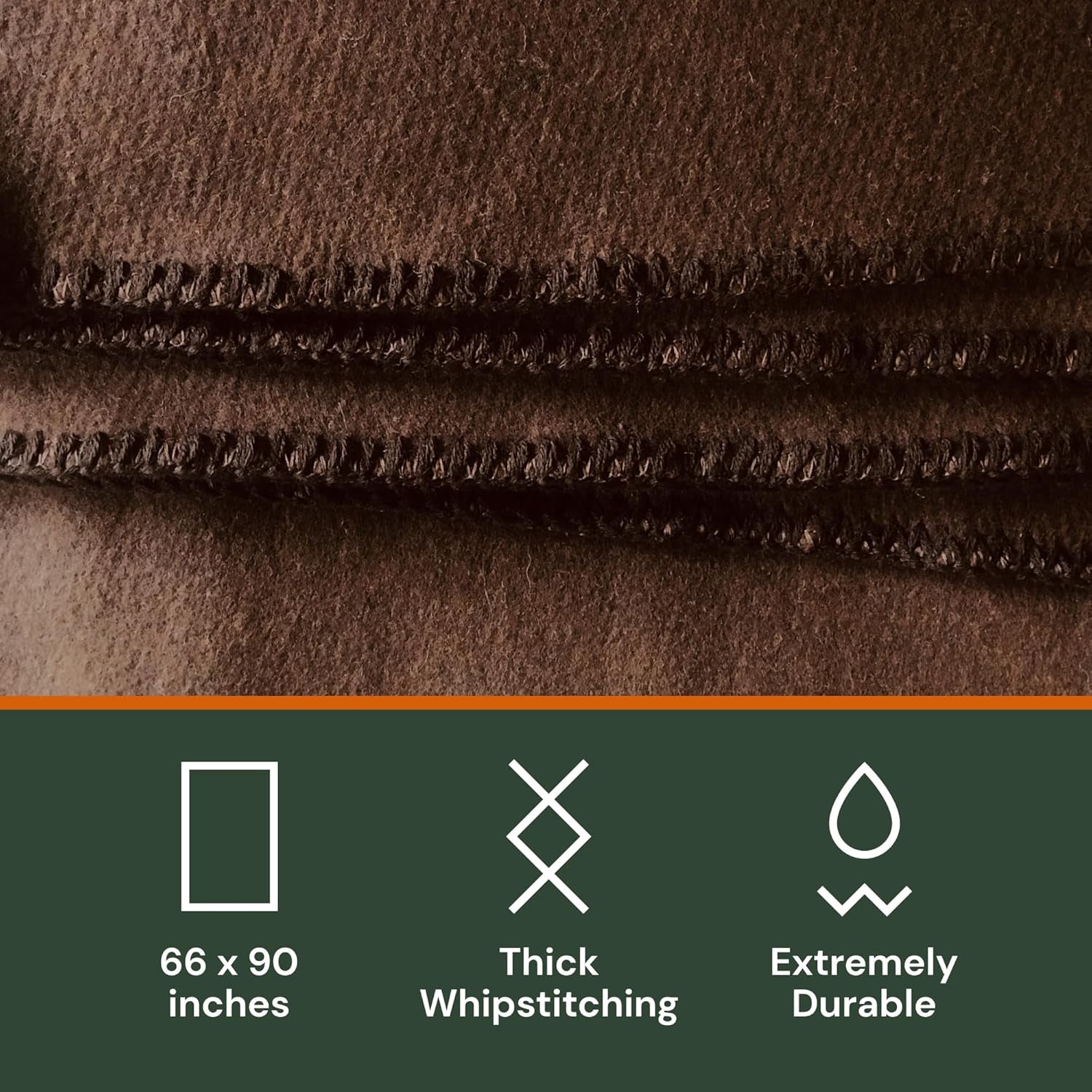 Kempingová deka Woolly Mammoth Woolen Co., extra velká, merino vlna, Perfektní outdoorové vybavení pro bushcraft, kempování, trekking, turistiku, přežití nebo chatovou deku. Hnědá, 168 X 228 Postele a přikrývky Woolly Mammoth Woolen Company