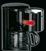 Espresso kávovar Braun KF 47 BK - Espresso kávovar s filtrem a skleněnou karafou na klasickou filtrovanou kávu, aromatická káva díky systému OptiBrew, systém proti odkapávání, automatické vypínání, černá