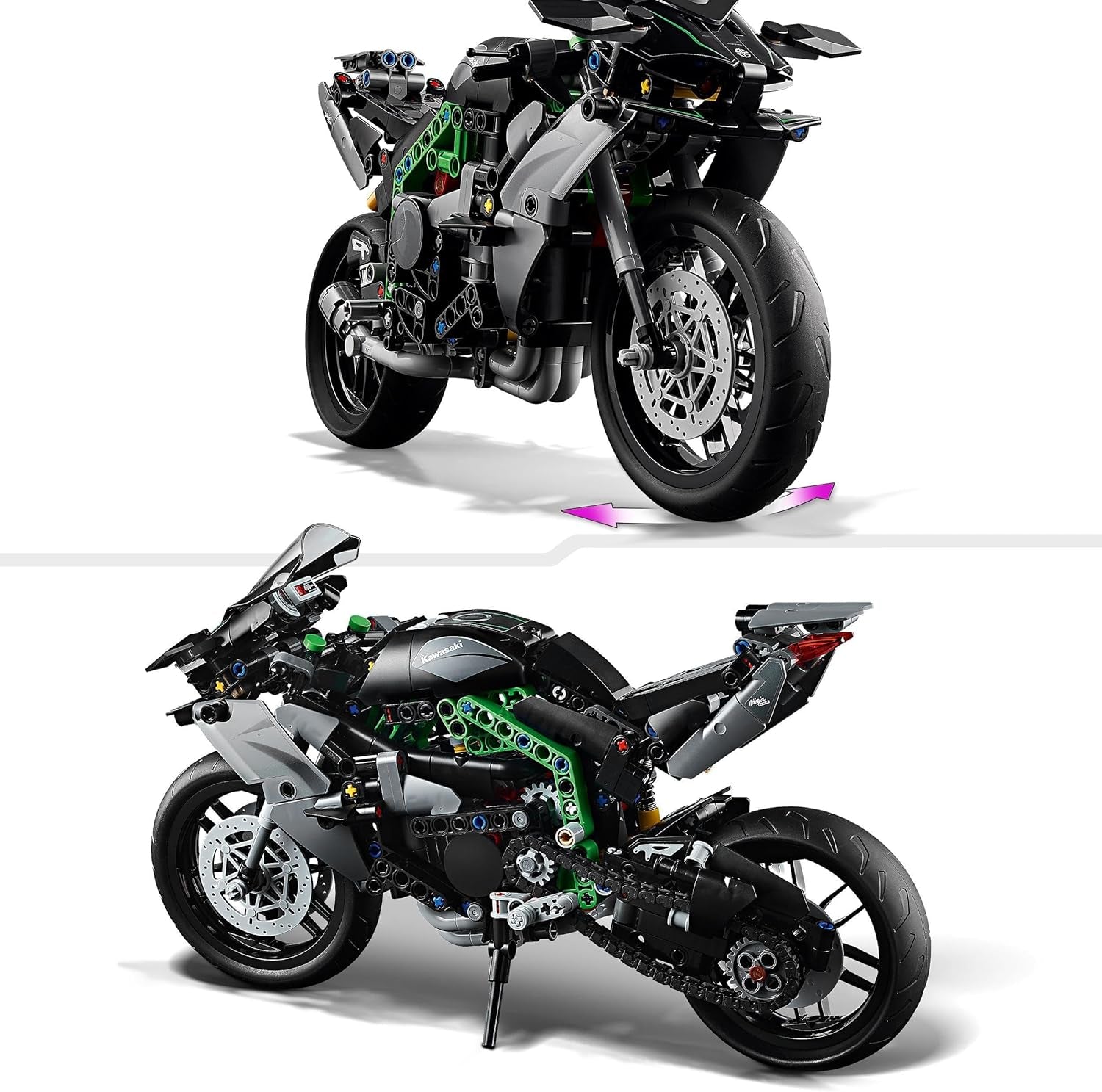 LEGO Technic Kawasaki Ninja H2R Motocykl, Děti a dospělí Dárek k narozeninám, Dekorace, Hračka, Model pro chlapce a dívky Věk 10+ 42170 Stavebnice Besuche den LEGO-Store