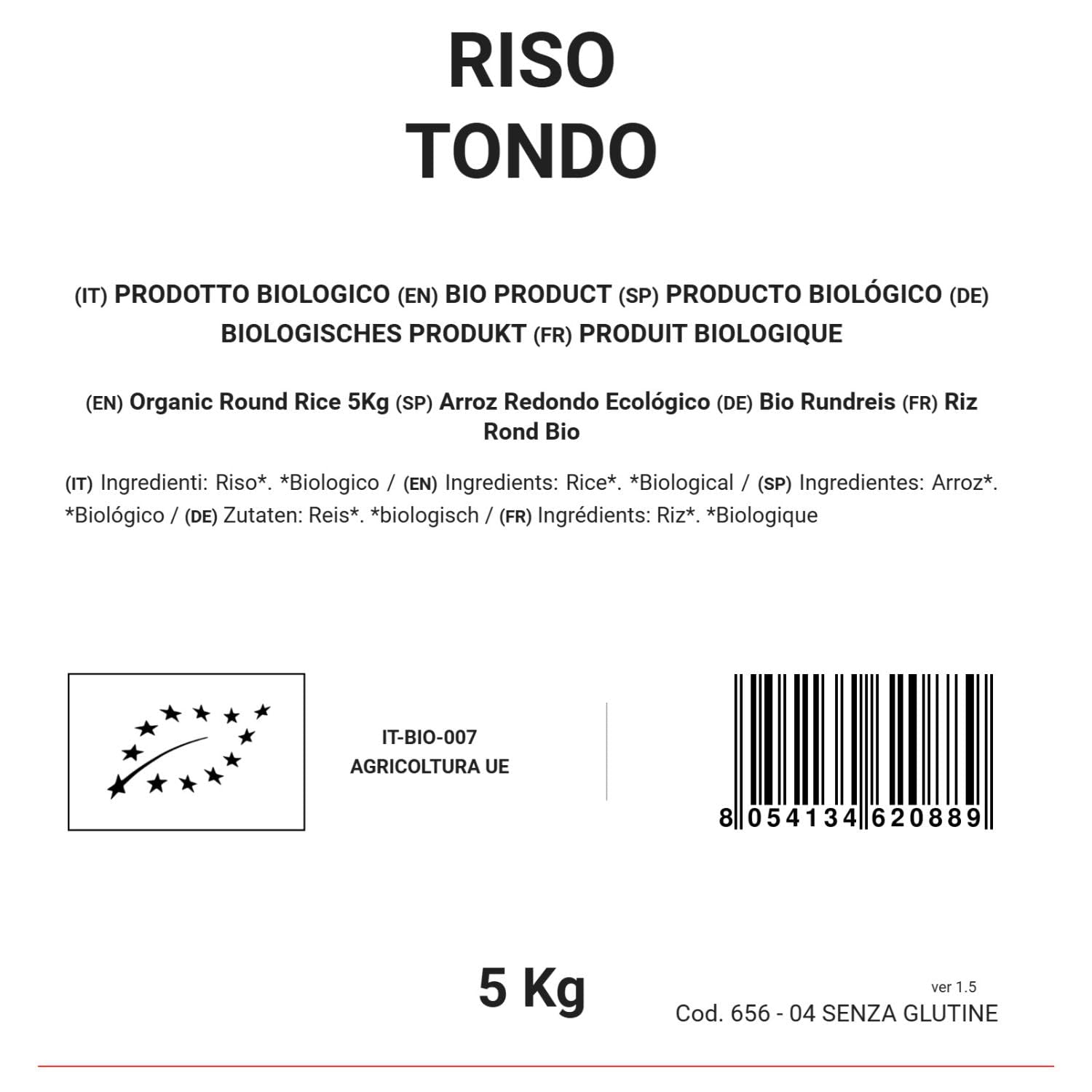 BIO kulatá rýže 5 kg
