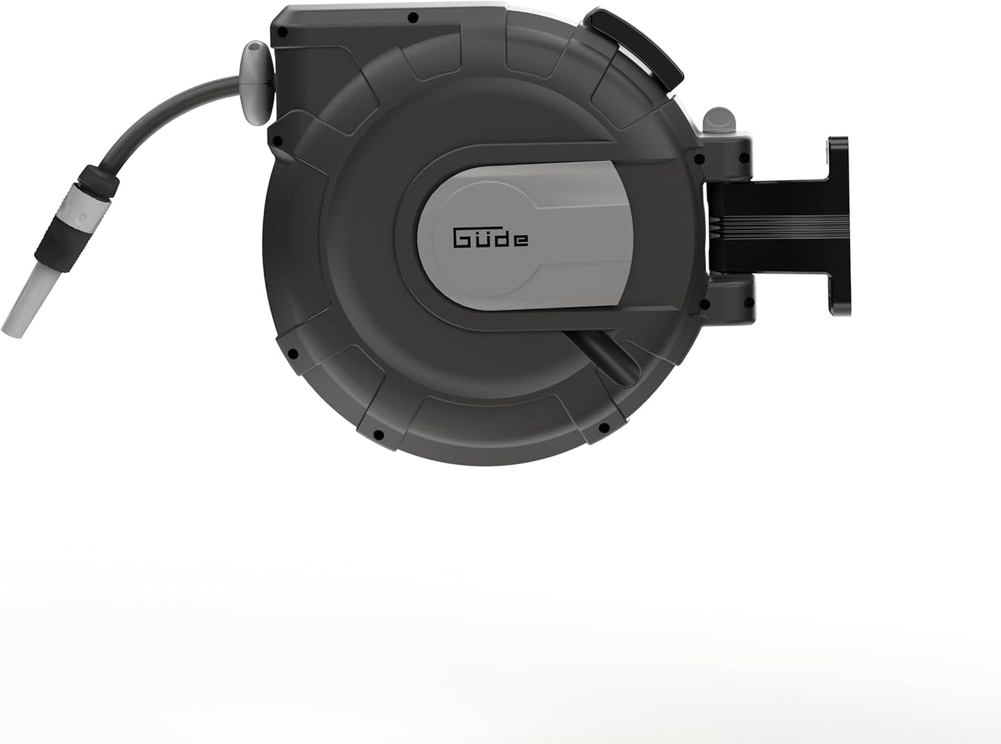 Automatický hadicový naviják Güde 30-2-2 1/2 (otočení o 180°, pro montáž na stěnu, 30 m hadice, vodní sprcha, nástěnný držák, automatické navíjení, zarážka zatažení, transportní madlo, 2 rychlospojky)