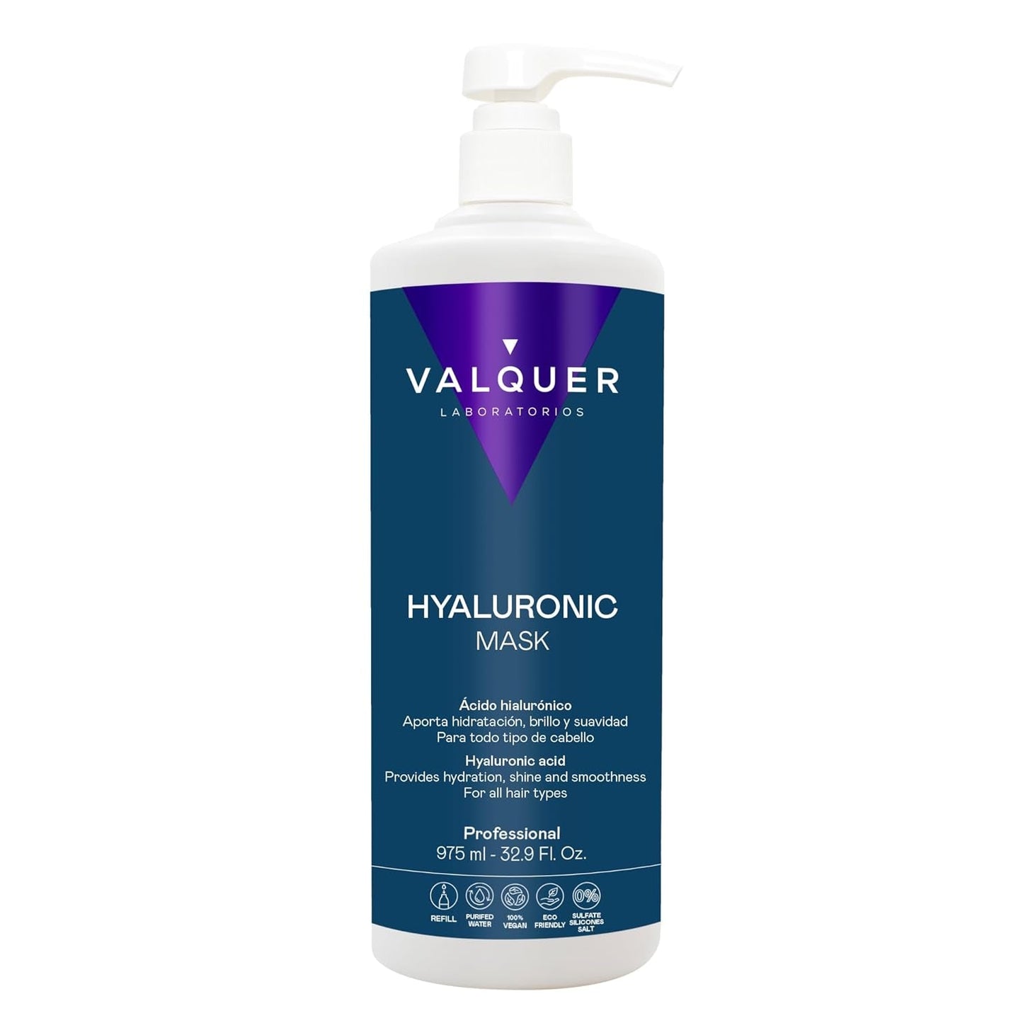 Valquer Hyaluronic Hair Treatment - Hydratační maska na vlasy s vůní levandule - Bez sulfátů a silikonů - 975 ml Naty Shop maska na vlasy 975 Ml (1 balení) Levandule