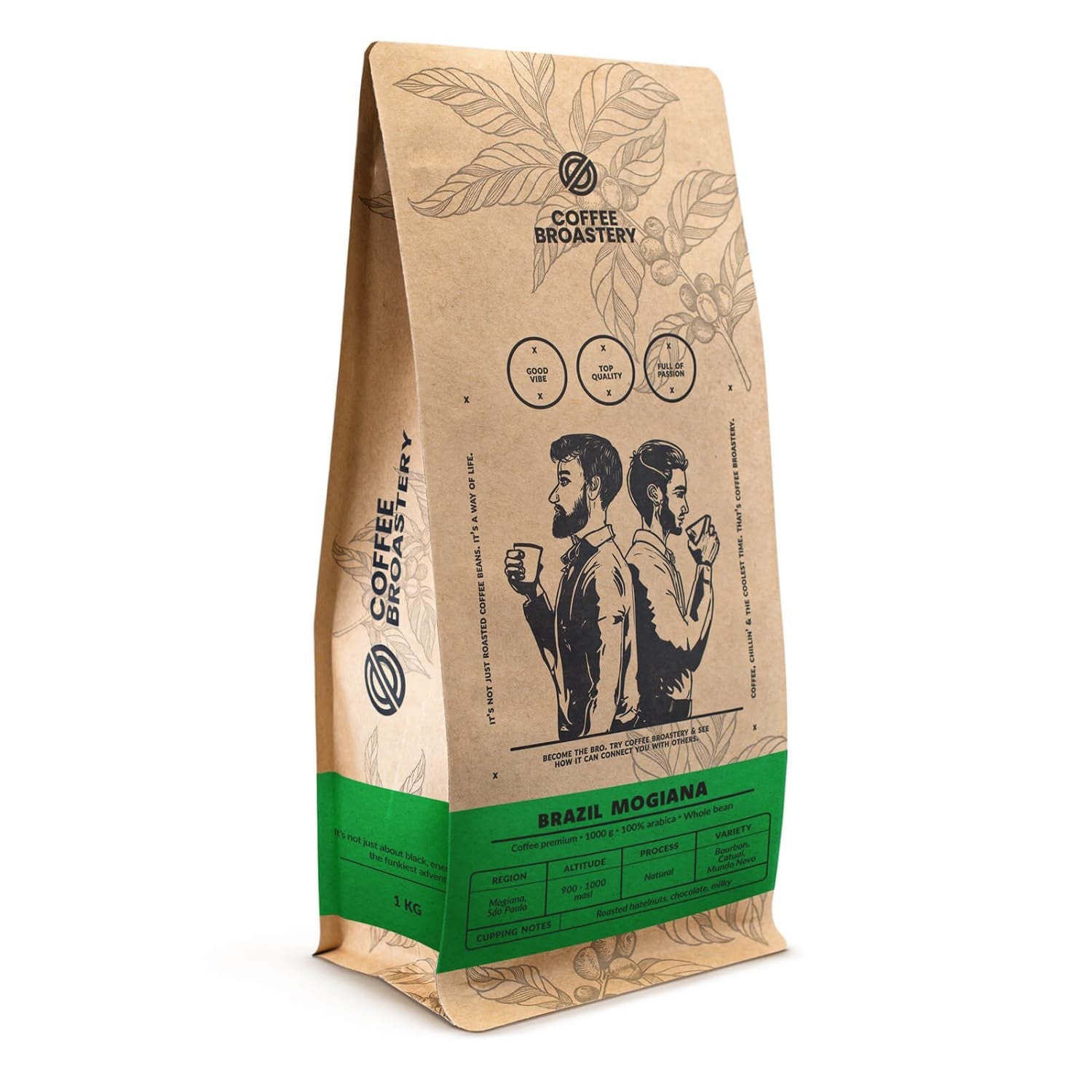 Sada zrnkové kávy 2x1kg 2000g | Brazílie Mogiana | Brazilská káva | Speciální káva | Čerstvě smažené | Řemeslná pražírna kávy