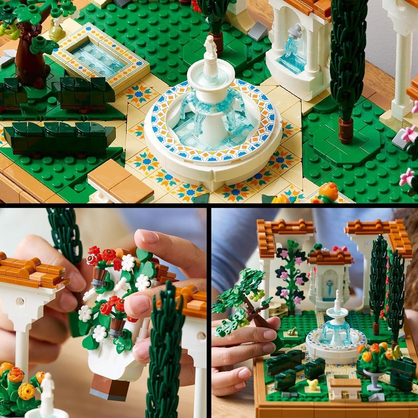 LEGO Icons Fountain Garden - Miniaturní stavebnice pro dospělé s listy, cypřiši, stromy, vinnou révou, květinami - Kreativní nápad na narozeninový dárek, dárek pro kolaudaci pro ženy, muže - 10359 Stavebnice Beuche den LEGO-Store