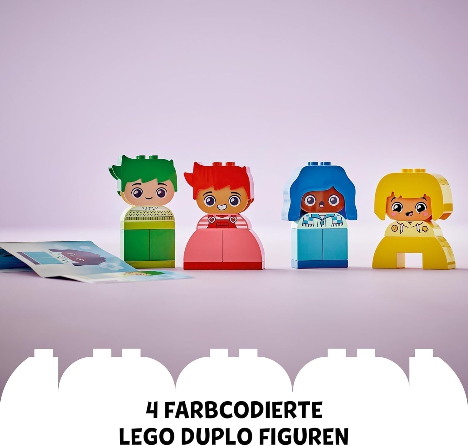 LEGO DUPLO Big Feelings, stavitelská skládací hra s 23 barevnými kostkami a 4 figurkami, motorická hračka na podporu sociálního a emocionálního rozvoje malých dětí od 18 měsíců 10415 Stavebnice Beuche den LEGO-Store
