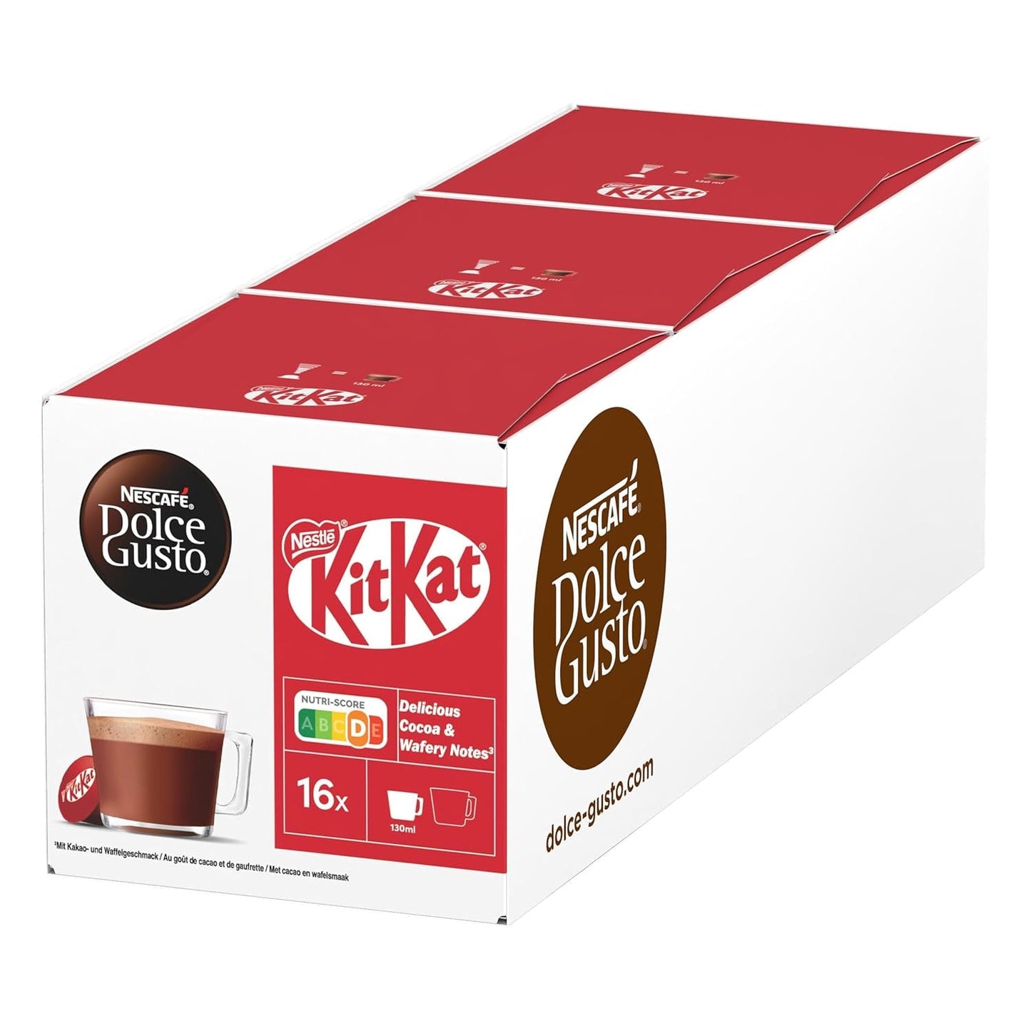 NESCAFÉ DOLCE GUSTO Kitkat Kaffeekapseln 3er Pack (3 x 16 kapslí)