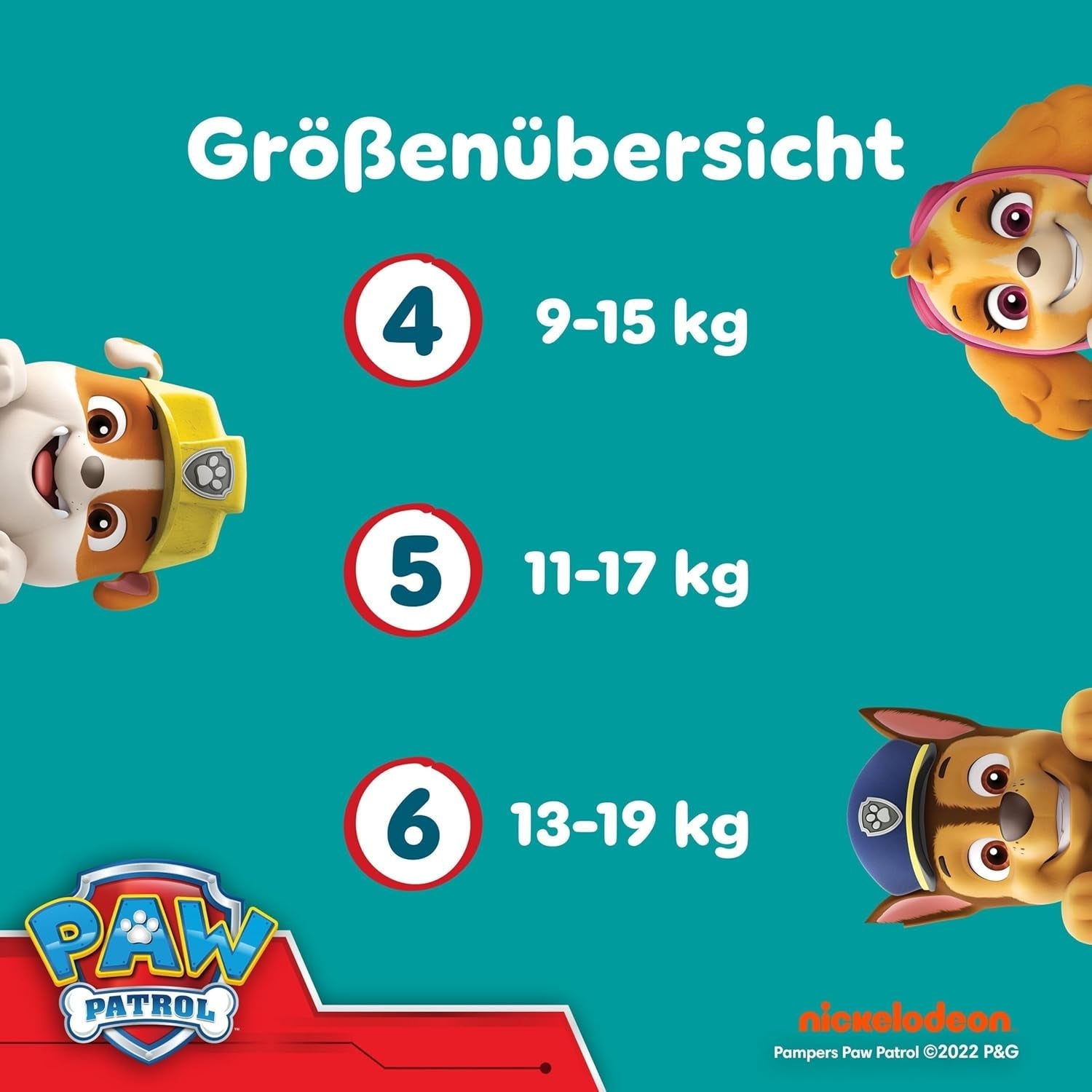 Pampers Baby Dry Pants Diaper Patrol Puppy Edition, velikost 5, plenky 160, 11 kg - 17 kg, nastavení 360° se zarážkou a ochranným systémem