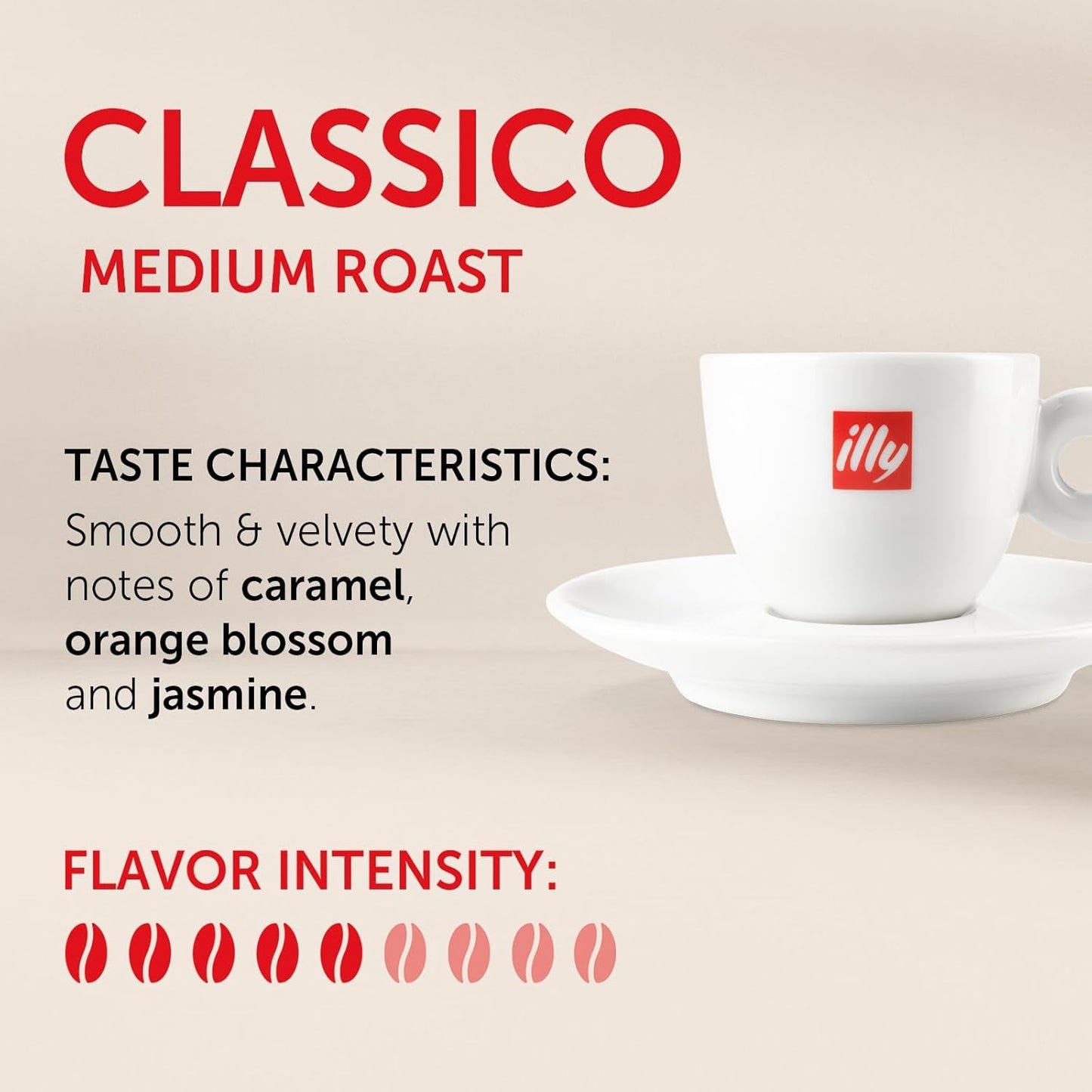 illy, Kaffee E.S.E. Podložky Einzeldosis CLASSICO, 100% Arabica s poznámkou von Orangenblüten und Jasmin, Sanfter Gesmack und Süßer Nachgeschmack, 1 Packung mit 18 compostierbaren kapselsn
