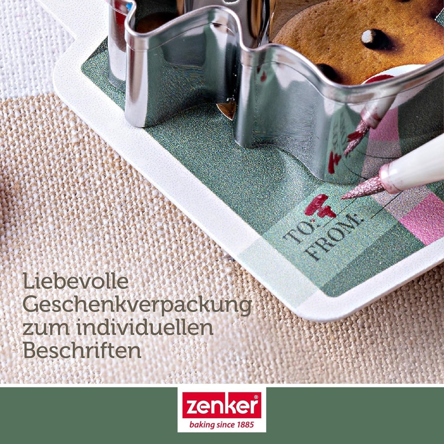 Zenker Ausstecher-Set Linzer Herz und Stern aus Edelstahl – Perfekt für Weihnachtskekse, 3-teilig, inkl. Geschenkverpackung, spülmaschinengeeignet und rustfrei – Obchod s vánočními cukrovinkami