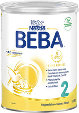 BEBA 2 - Pokračovací mléko po 6 měsících, s 5 HMO komplexem, obsah bílkovin odpovídající věku, bez laktózy, bez palmového tuku, bez rybího tuku, dětská výživa, sušené dětské mléko, balení 3 ks (3 x 800 g)