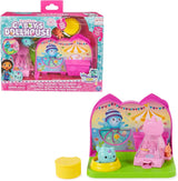 DREAMWORKS GABBY'S DOLLS HOUSE – herní sada pro pokojík Deluxe, místnost pro párty Kitty Narwhale, tématický nábytek a doplňky, věk 3+