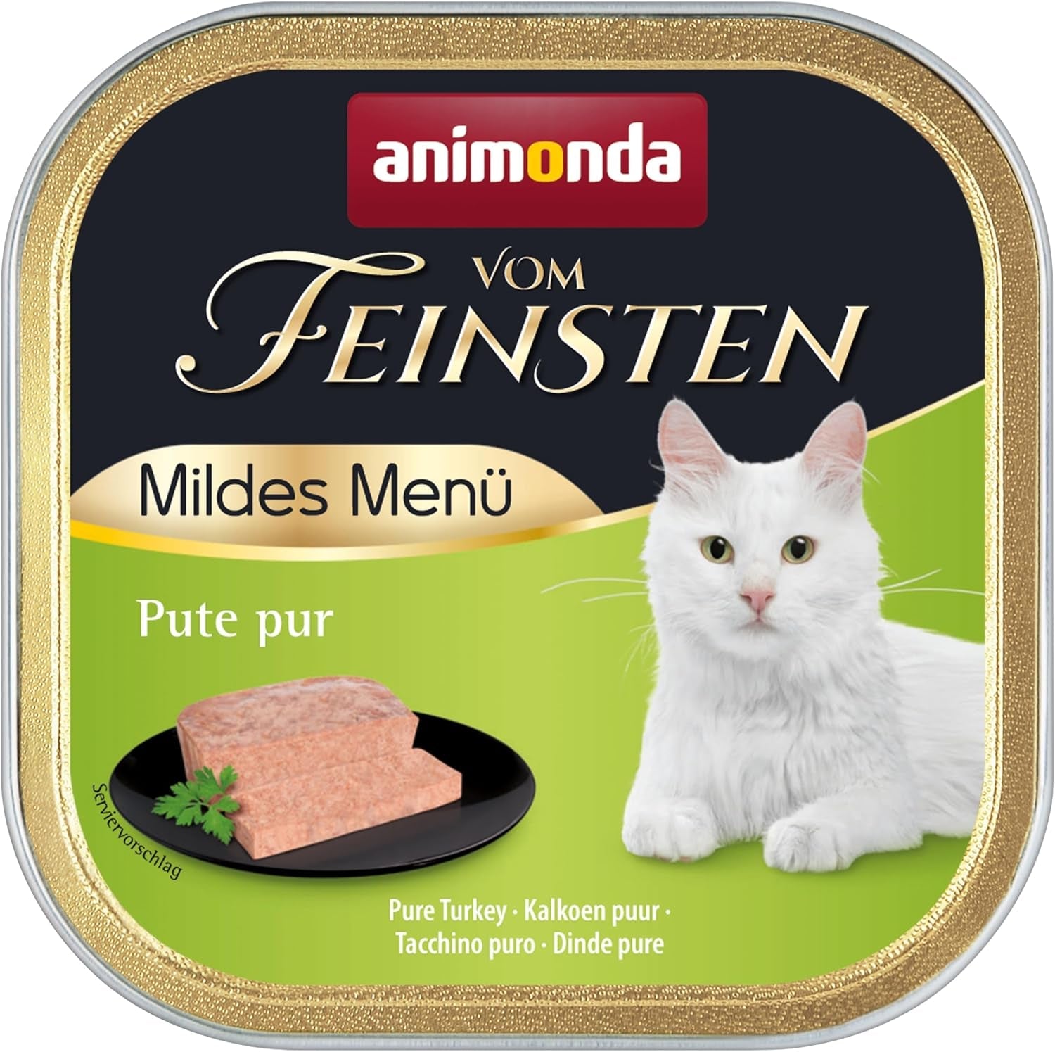animonda vom Feinsten Mild Menu Mild Variety (32 x 100 g), vlhké krmivo pro kočky bez obilovin, bez cukru, lehce stravitelné krmivo s krůtím masem