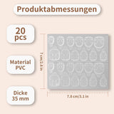 20 lepících tablet na nehty Jelly – průhledné silné oboustranné lepicí polštářky Vodotěsné opakovaně použitelné lisovací na nehty Sada na manikúru pro vlastní potřebu Příslušenství na nehty