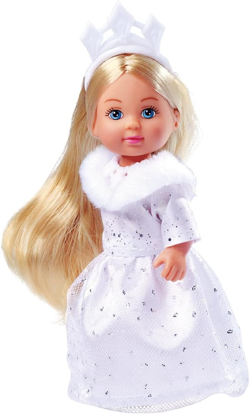 Simba Evi Princess of Love's Dreams, hrací panenka v zasněných zimních šatech s kožešinovým lemem a třpytivými prvky, 12 cm, 3 roky a více