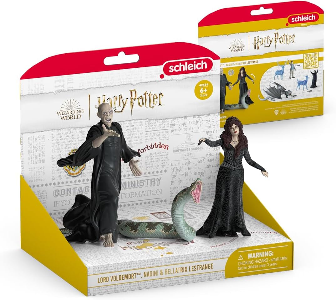 Schleich 42684 Lord Voldemort, Nagini & Bellatrix Lestrange, Od 6 let, HARRY POTTER - hrací figurka, 21 X 16 X 18 cm Akční figurky Naty Shop