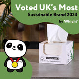 Bambusové koktejlové ubrousky Cheeky Panda | bílé ubrousky 100 kusů papírových ubrousků