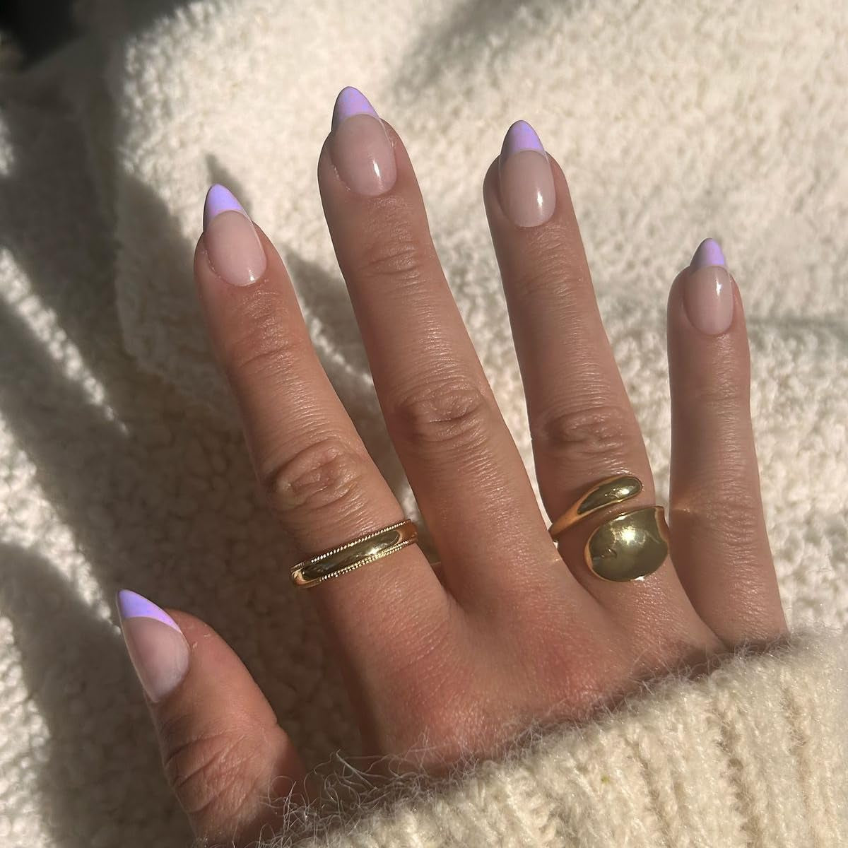 Dlouhé francouzské tipy Zlaté třpytivé lepidlo na dlouhé čtvercové nehty Glitter French Tip Sada umělých nehtů čtvercové umělé nehty pro ženy 24ks