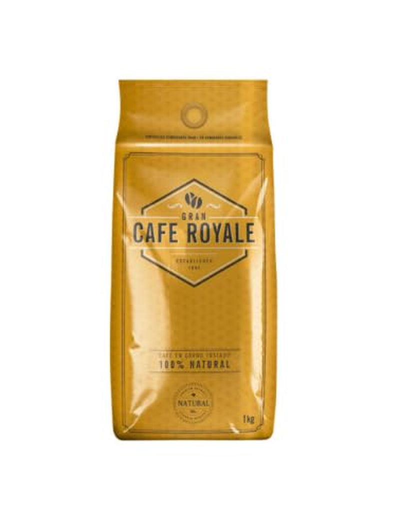 Gran Café Royale Natural – 100% pražená káva, 1 kg v balení (celkem 10 kg)