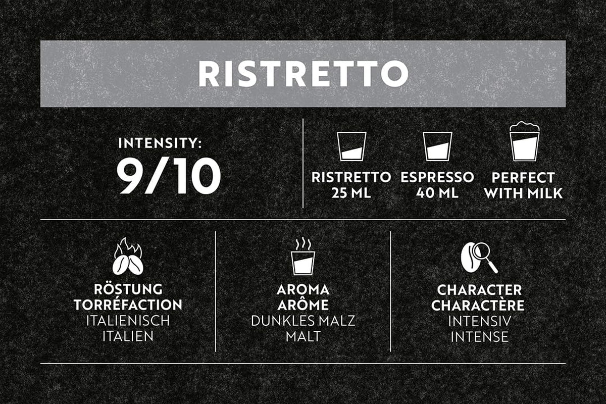 Café Royal Ristretto 36 Kapsel für Nespresso Kaffee Maschine - 9/10 Intensität - UTZ-zertifiziert Kaffeekapseln aus Aluminum (Backung mit 3)