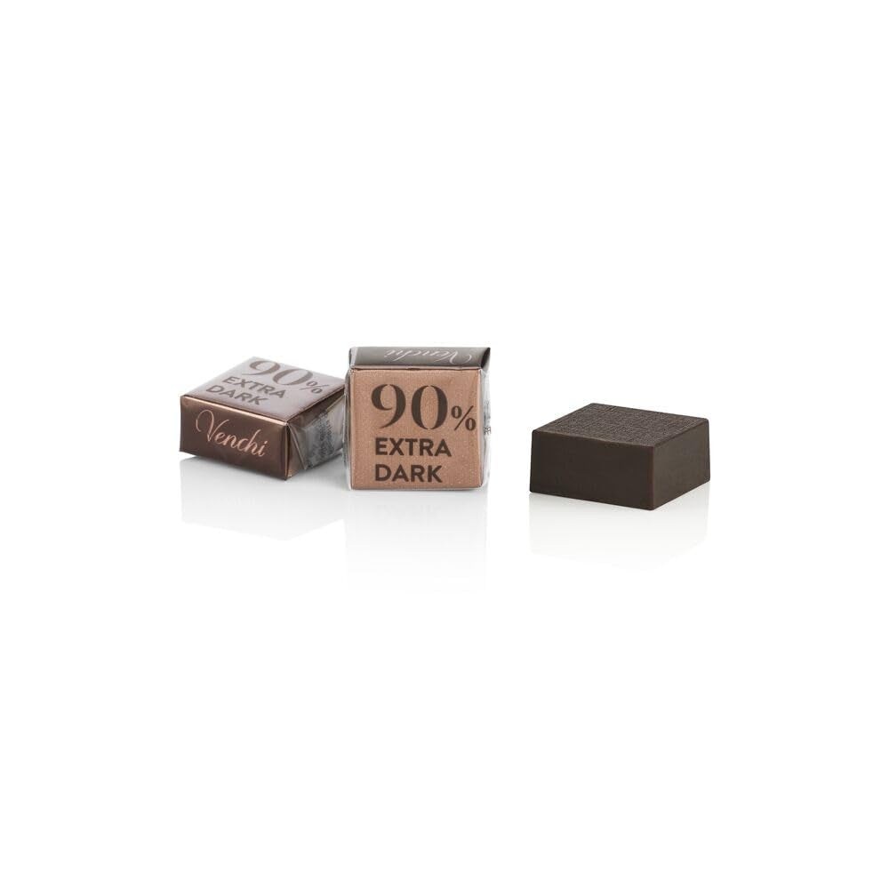 Venchi - Extra hořké kostky 90%, 1 kg - Čokoláda s kávou - Bezlepkové - Vegan