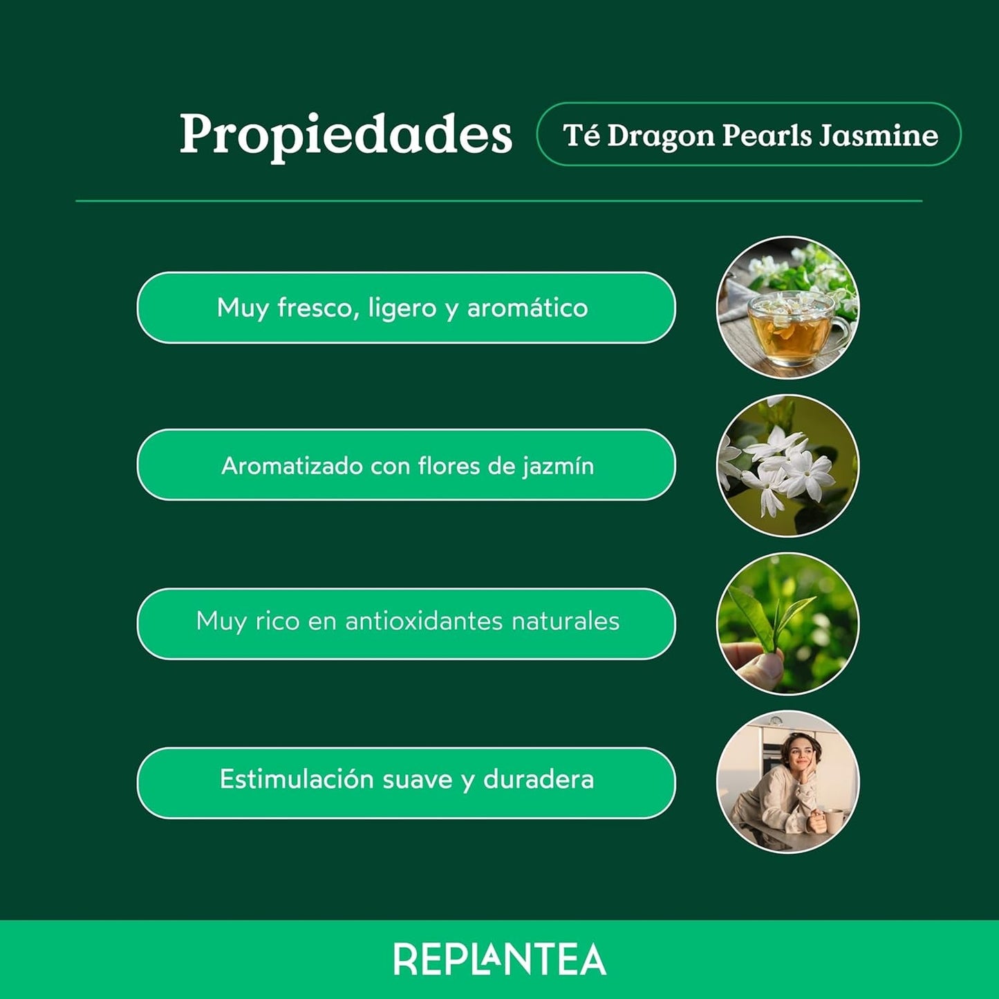 Bio čaj Jasmin Dragon Pearls (100 g) | Prémiový zelený čaj ve formě ručně rolovaných jasmínových perel | Čajová specialita s jemnou květinovou vůní | PŘESADIT